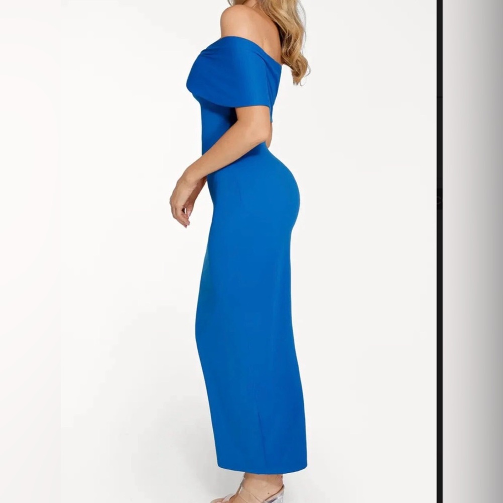 Popilush Elegant Blue Off-Shoulder Dress shapewear NWOT size XL - Picture 3 of 5